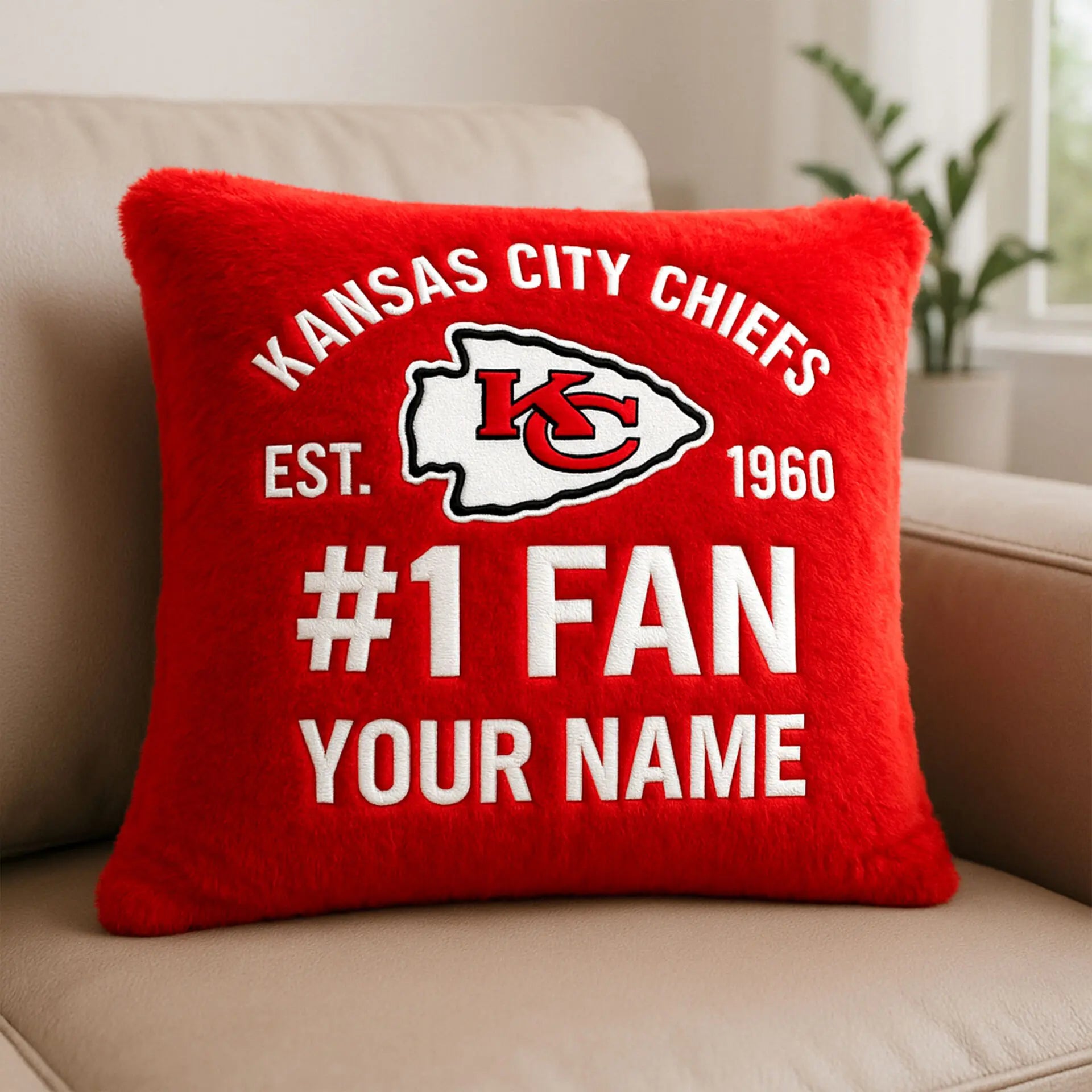 Kansas City Chiefs | Premium Custom Decorative Pillow TD – HuddleStyle.com - Main