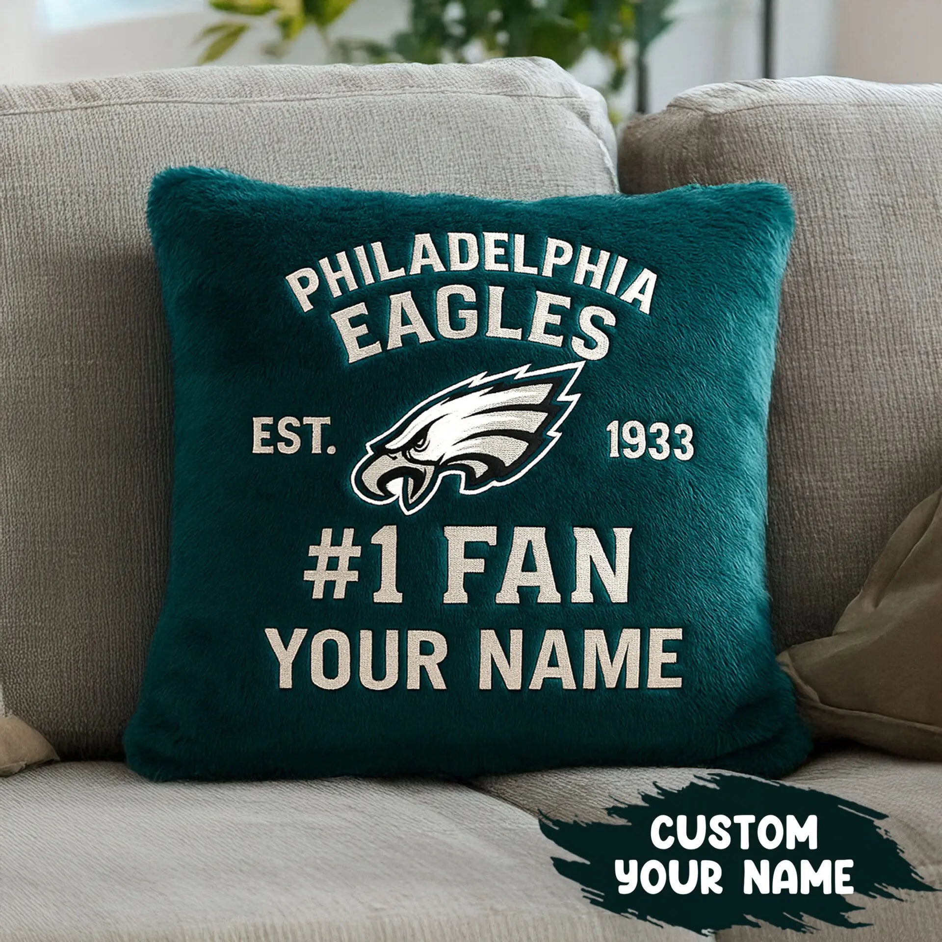 Philadelphia Eagles | Premium Custom Decorative Pillow TD – HuddleStyle.com - Image 2