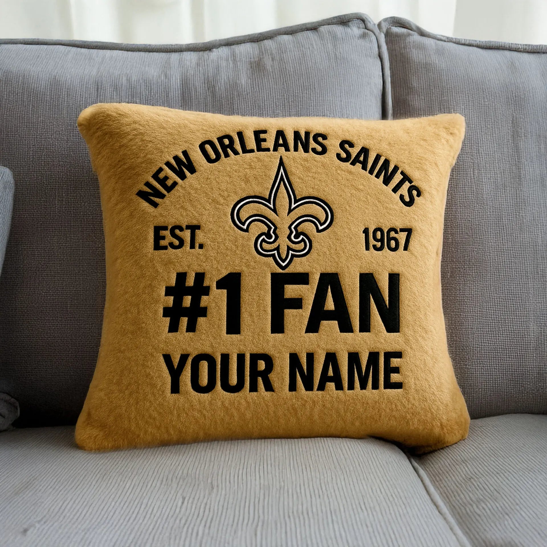 New Orleans Saints | Premium Custom Decorative Pillow TD – HuddleStyle.com - Image 4