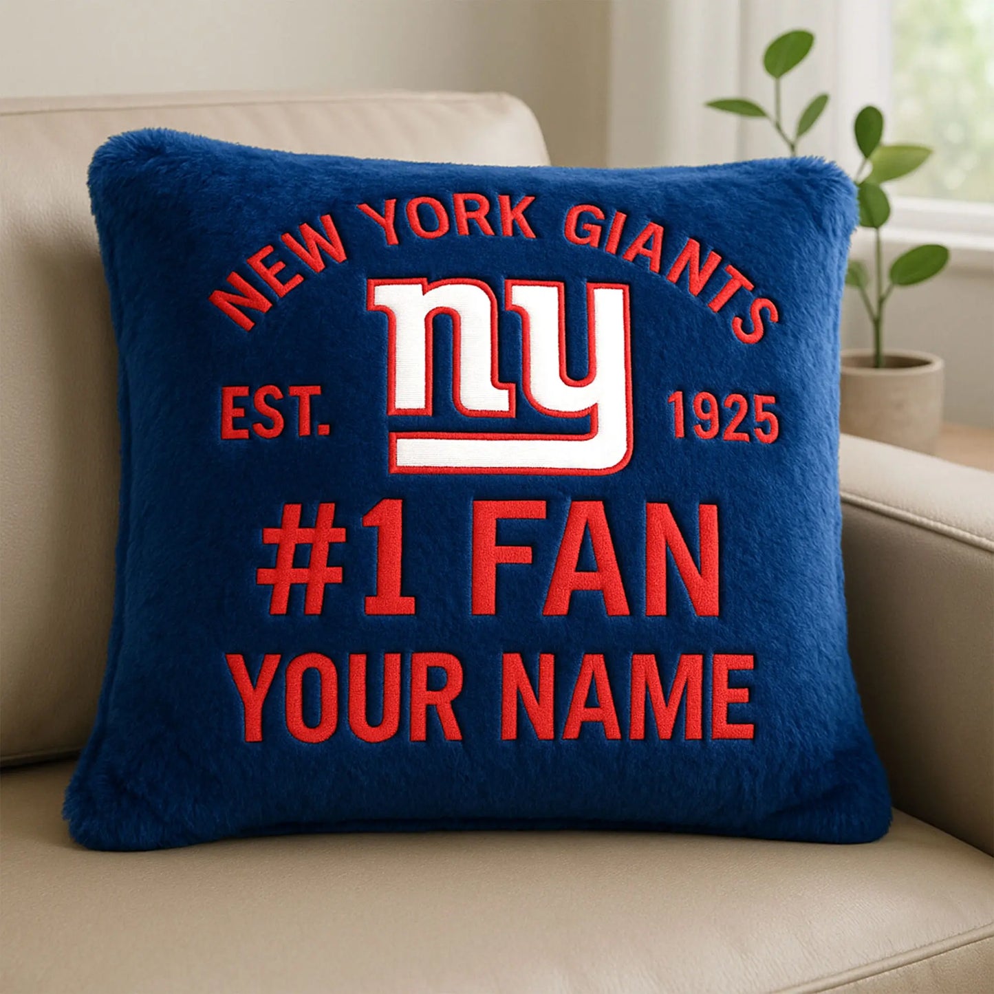 New York Giants | Premium Custom Decorative Pillow TD – HuddleStyle.com - Image 2