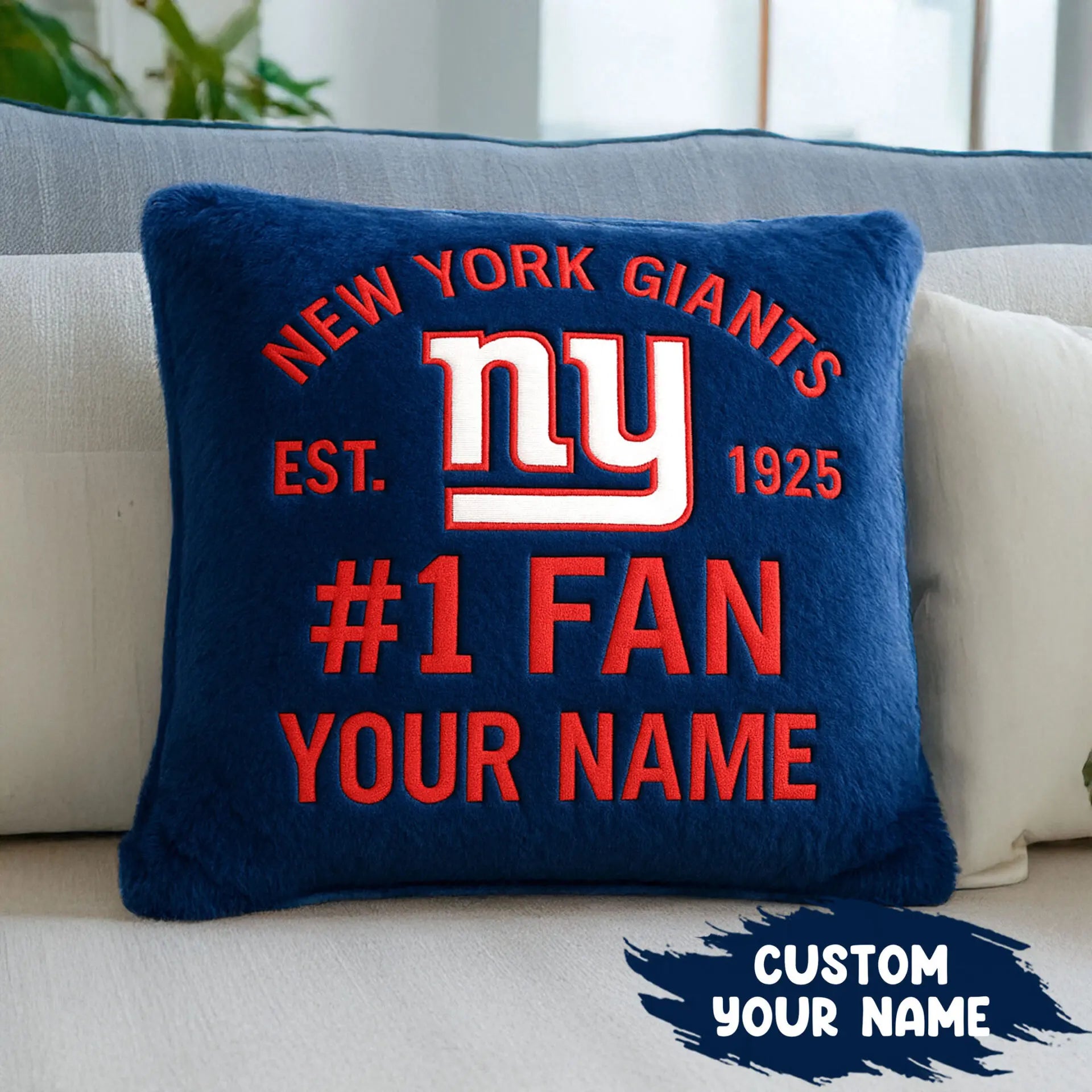 New York Giants | Premium Custom Decorative Pillow TD – HuddleStyle.com - Main