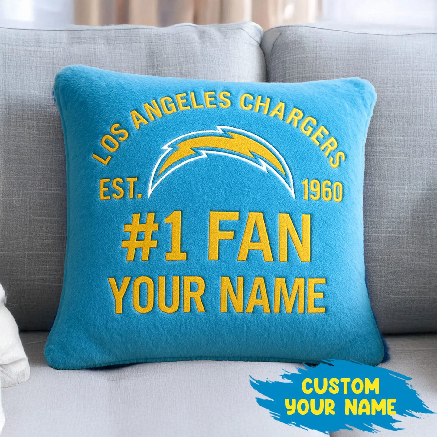 Los Angeles Chargers | Premium Custom Decorative Pillow TD – HuddleStyle.com - Image 4