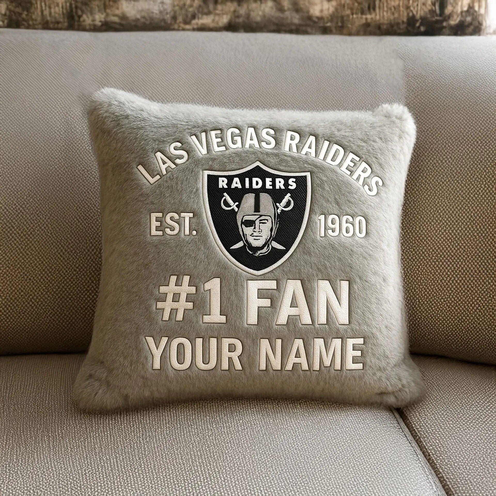 Las Vegas Raiders | Premium Custom Decorative Pillow TD – HuddleStyle.com - Image 3