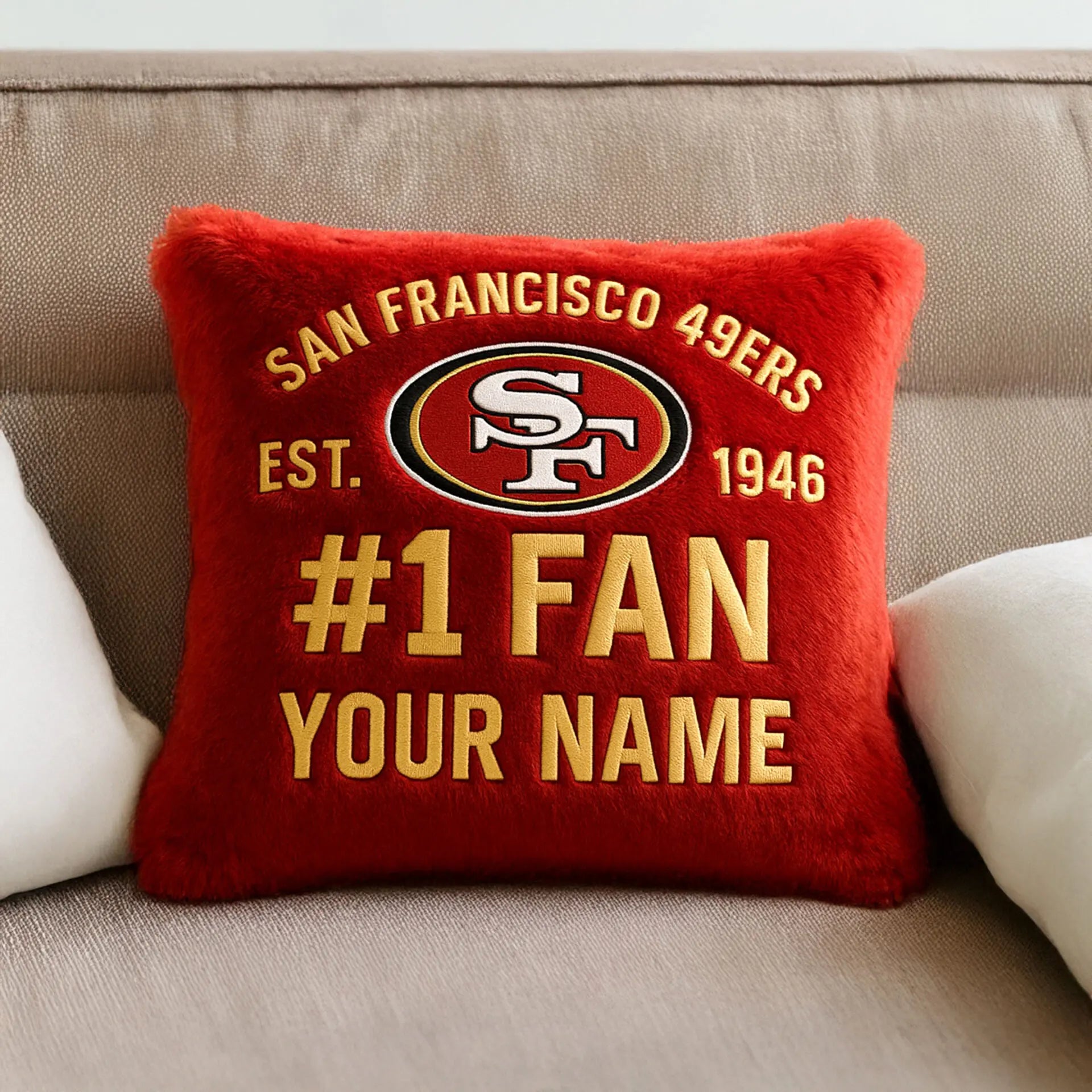 San Francisco 49ers | Premium Custom Decorative Pillow TD – HuddleStyle.com - Main