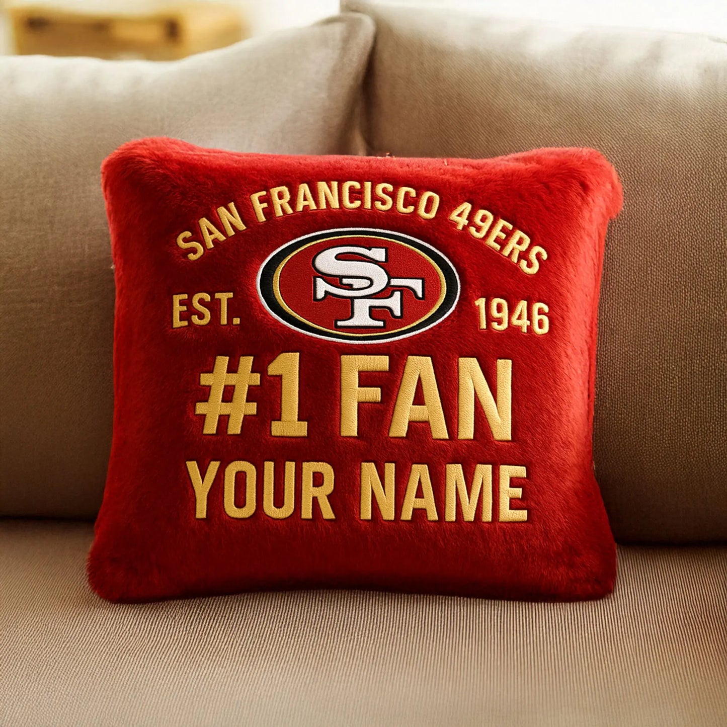San Francisco 49ers | Premium Custom Decorative Pillow TD – HuddleStyle.com - Image 4