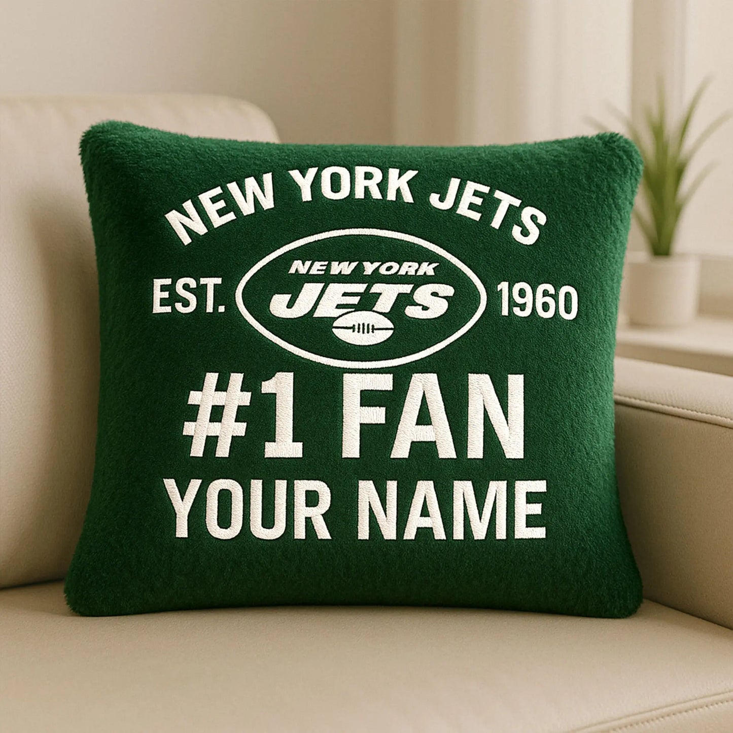 New York Jets | Premium Custom Decorative Pillow TD – HuddleStyle.com - Image 4