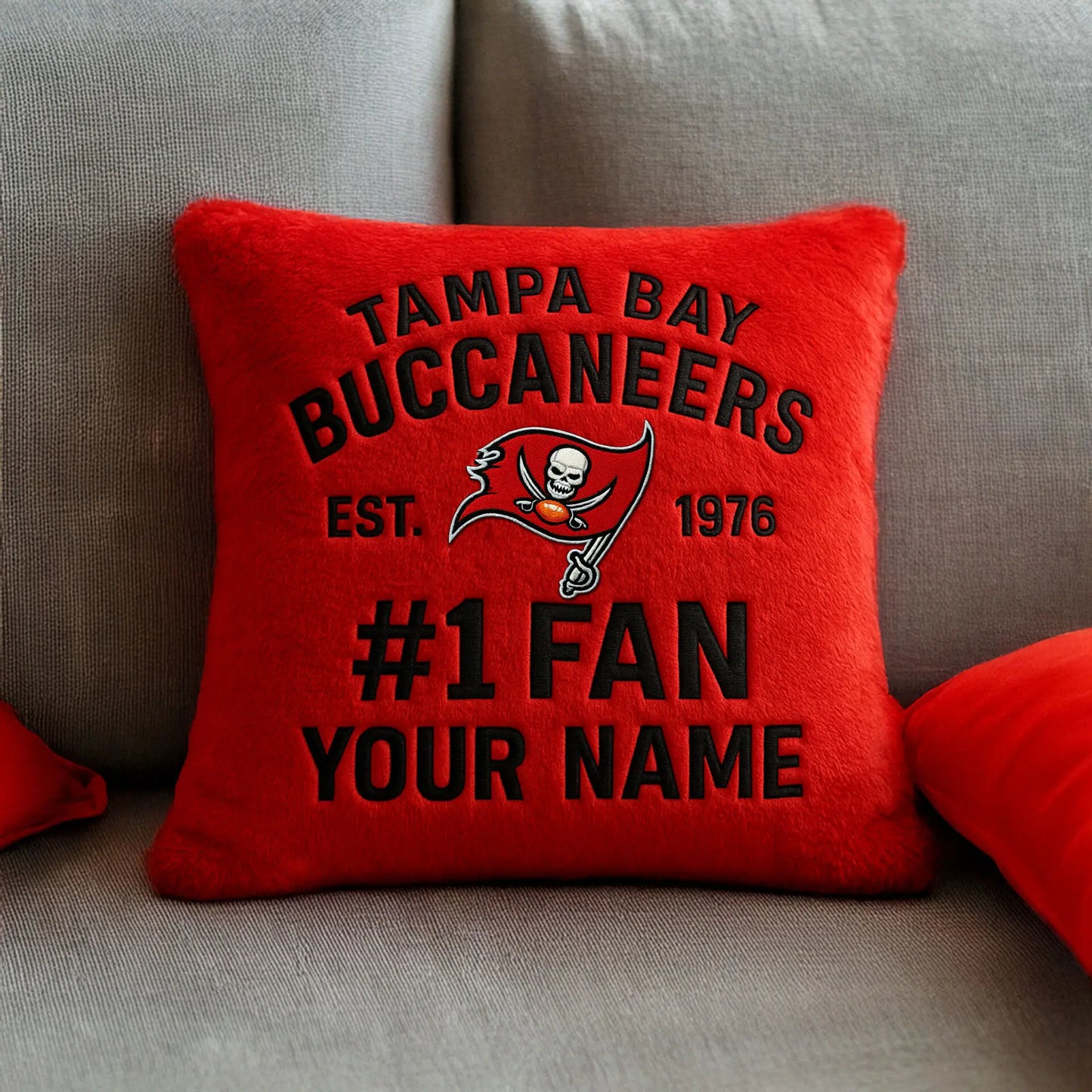Tampa Bay Buccaneers | Premium Custom Decorative Pillow TD – HuddleStyle.com - Image 2