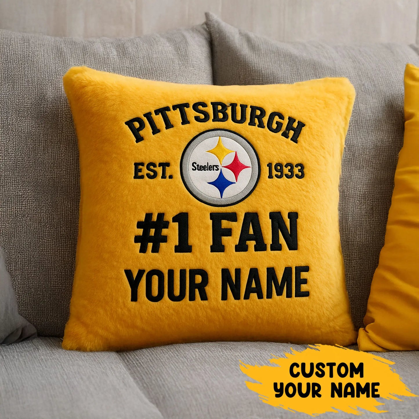 Pittsburgh Steelers | Premium Custom Decorative Pillow TD – HuddleStyle.com - Image 4