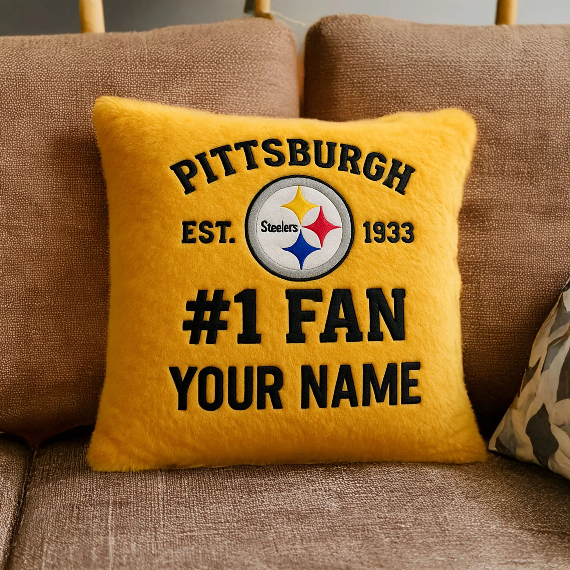 Pittsburgh Steelers | Premium Custom Decorative Pillow TD – HuddleStyle.com - Main