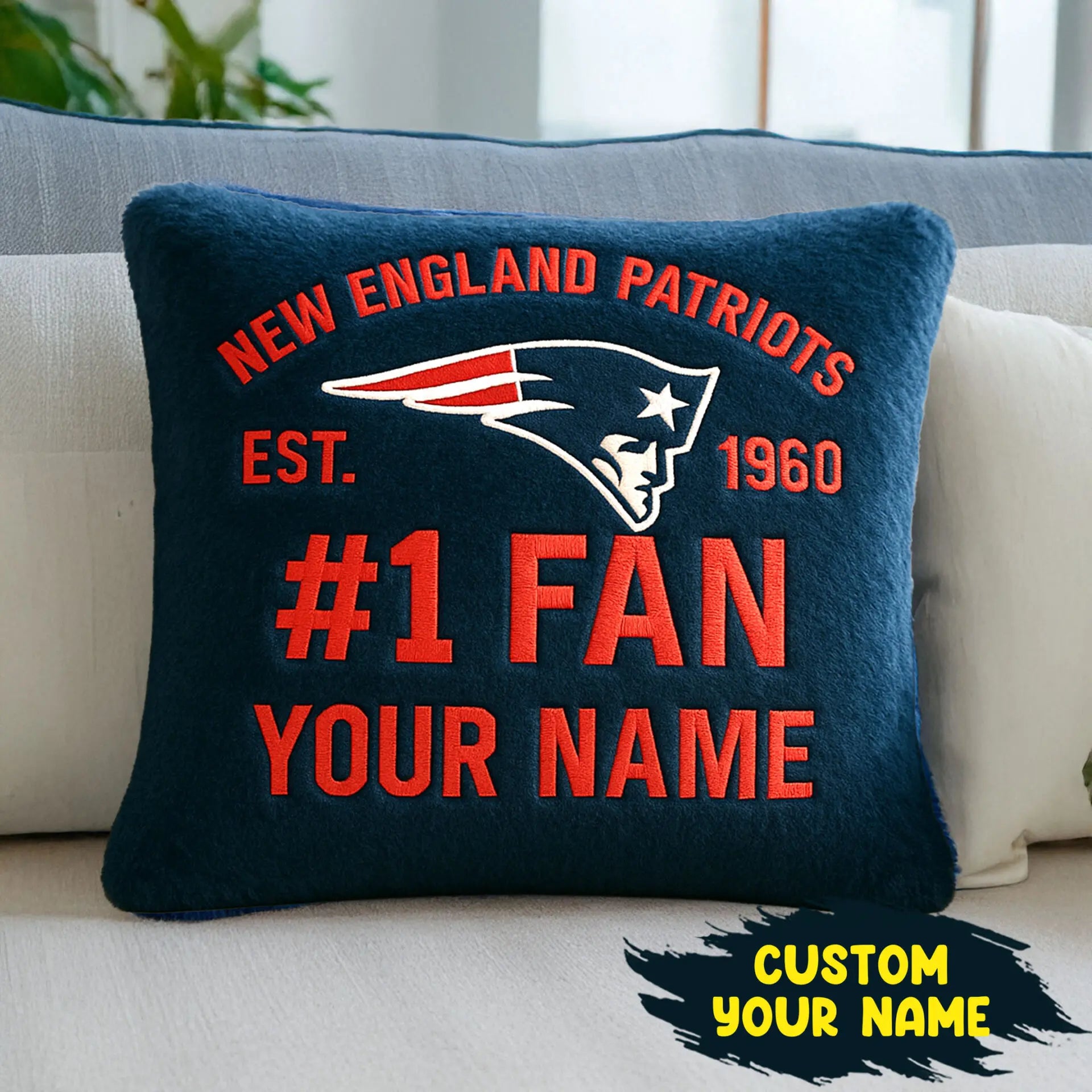 New England Patriots | Premium Custom Decorative Pillow TD – HuddleStyle.com - Image 4