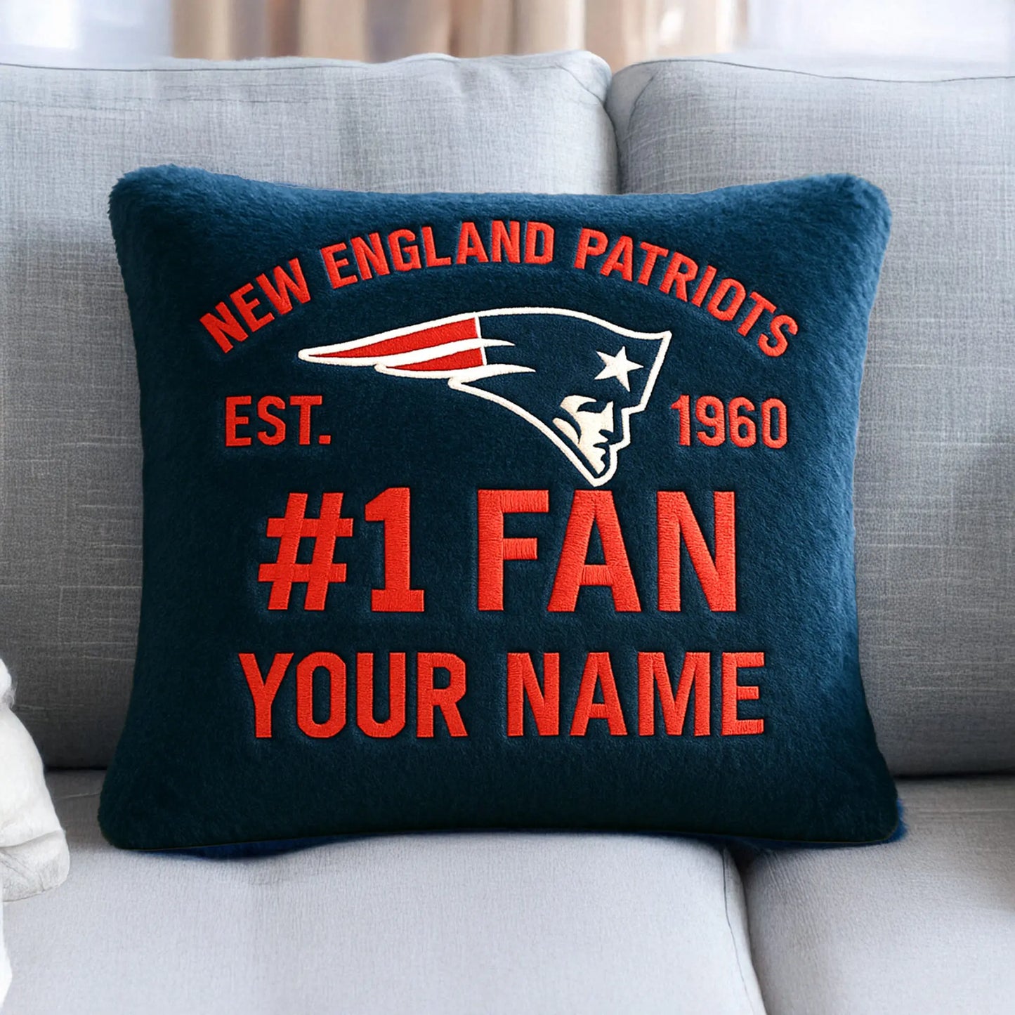 New England Patriots | Premium Custom Decorative Pillow TD – HuddleStyle.com - Image 3