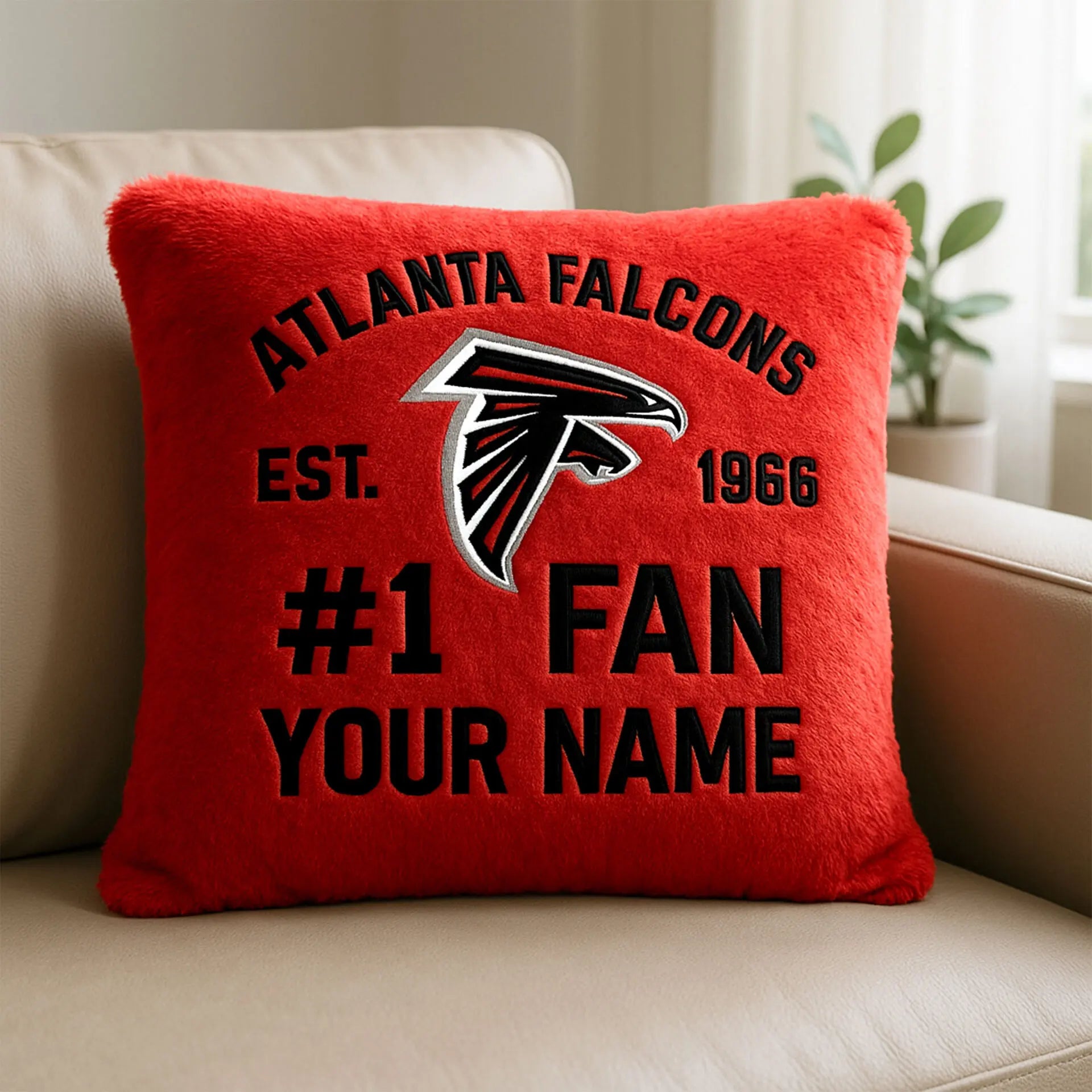 Atlanta Falcons | Premium Custom Decorative Pillow TD – HuddleStyle.com - Image 2