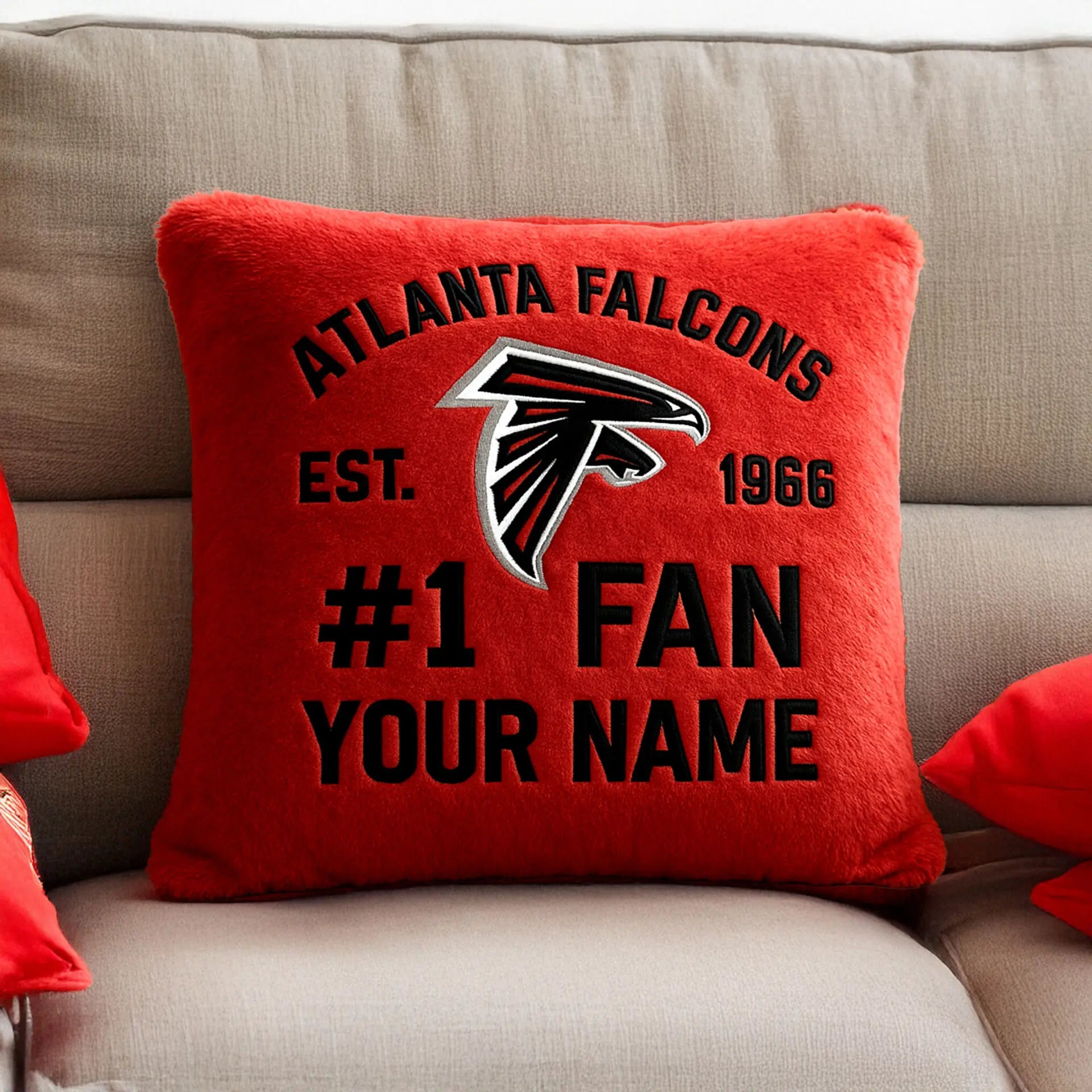 Atlanta Falcons | Premium Custom Decorative Pillow TD – HuddleStyle.com - Image 3