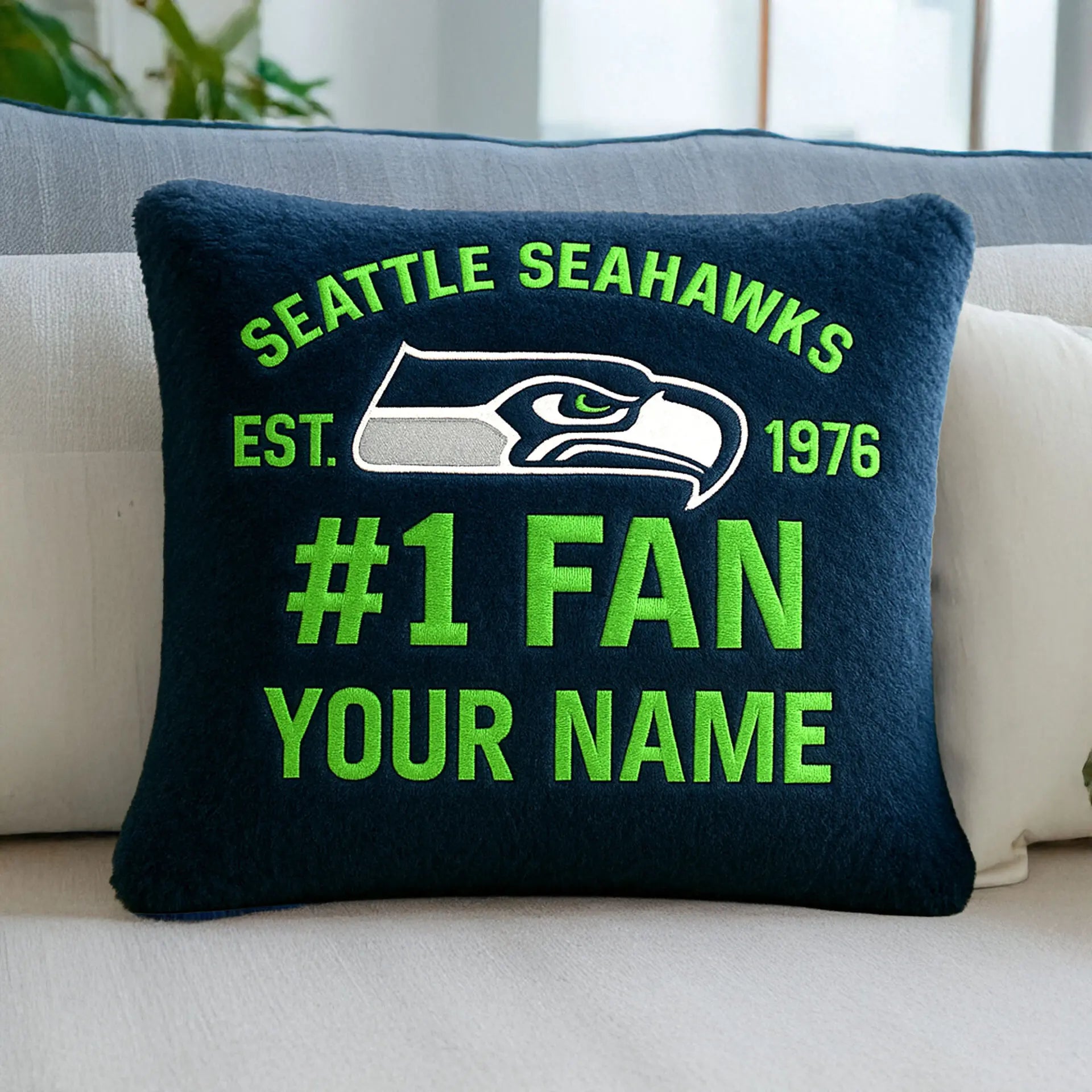 Seattle Seahawks | Premium Custom Decorative Pillow TD – HuddleStyle.com - Image 4