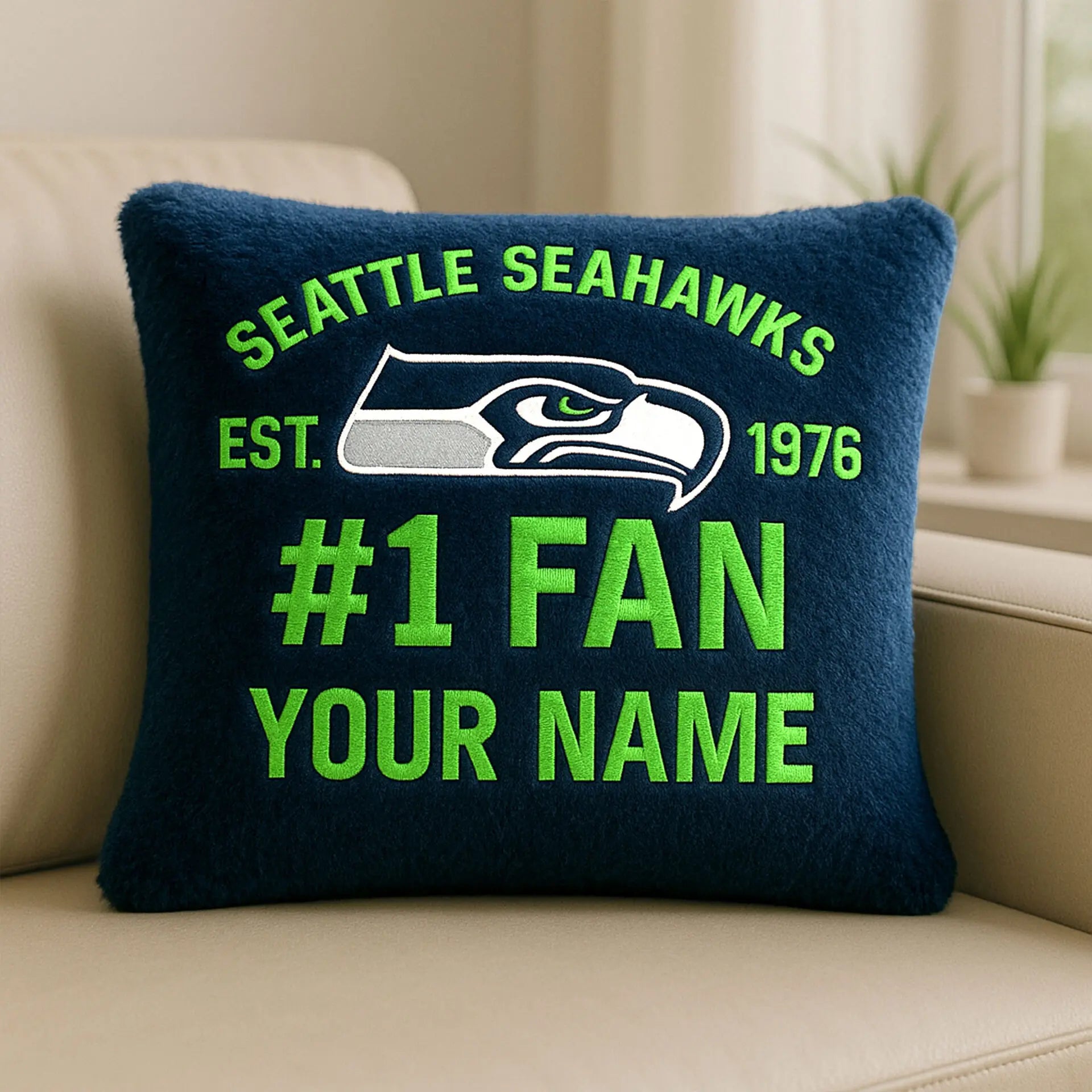 Seattle Seahawks | Premium Custom Decorative Pillow TD – HuddleStyle.com - Main