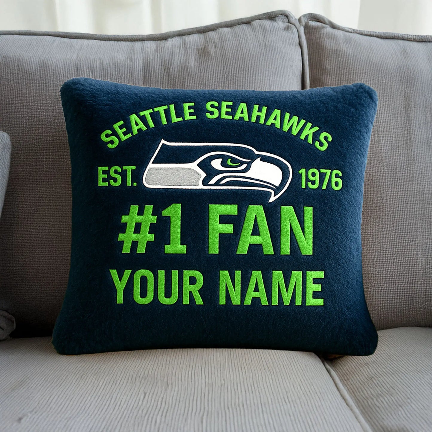 Seattle Seahawks | Premium Custom Decorative Pillow TD – HuddleStyle.com - Image 2