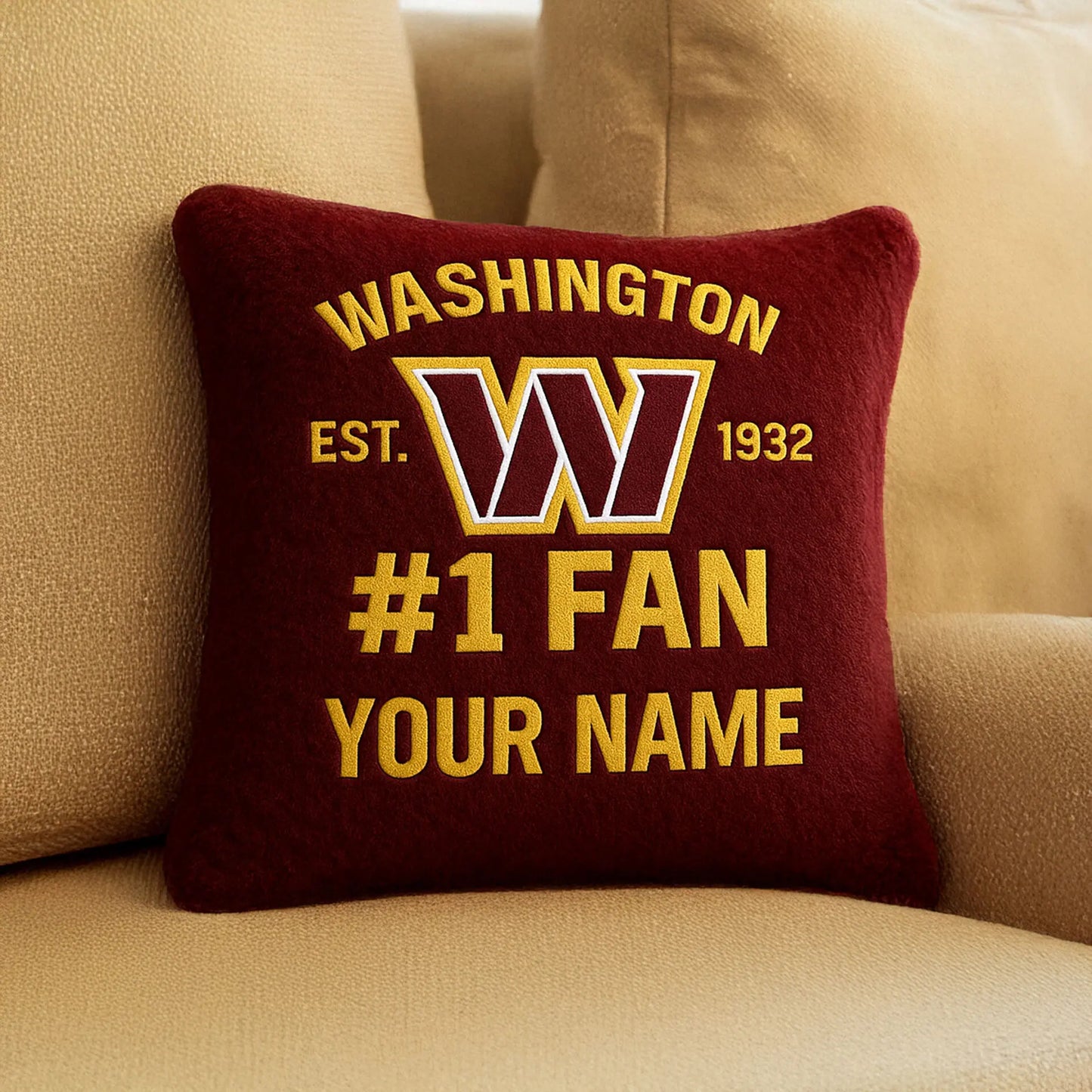 Washington Commanders | Premium Custom Decorative Pillow TD – HuddleStyle.com - Main