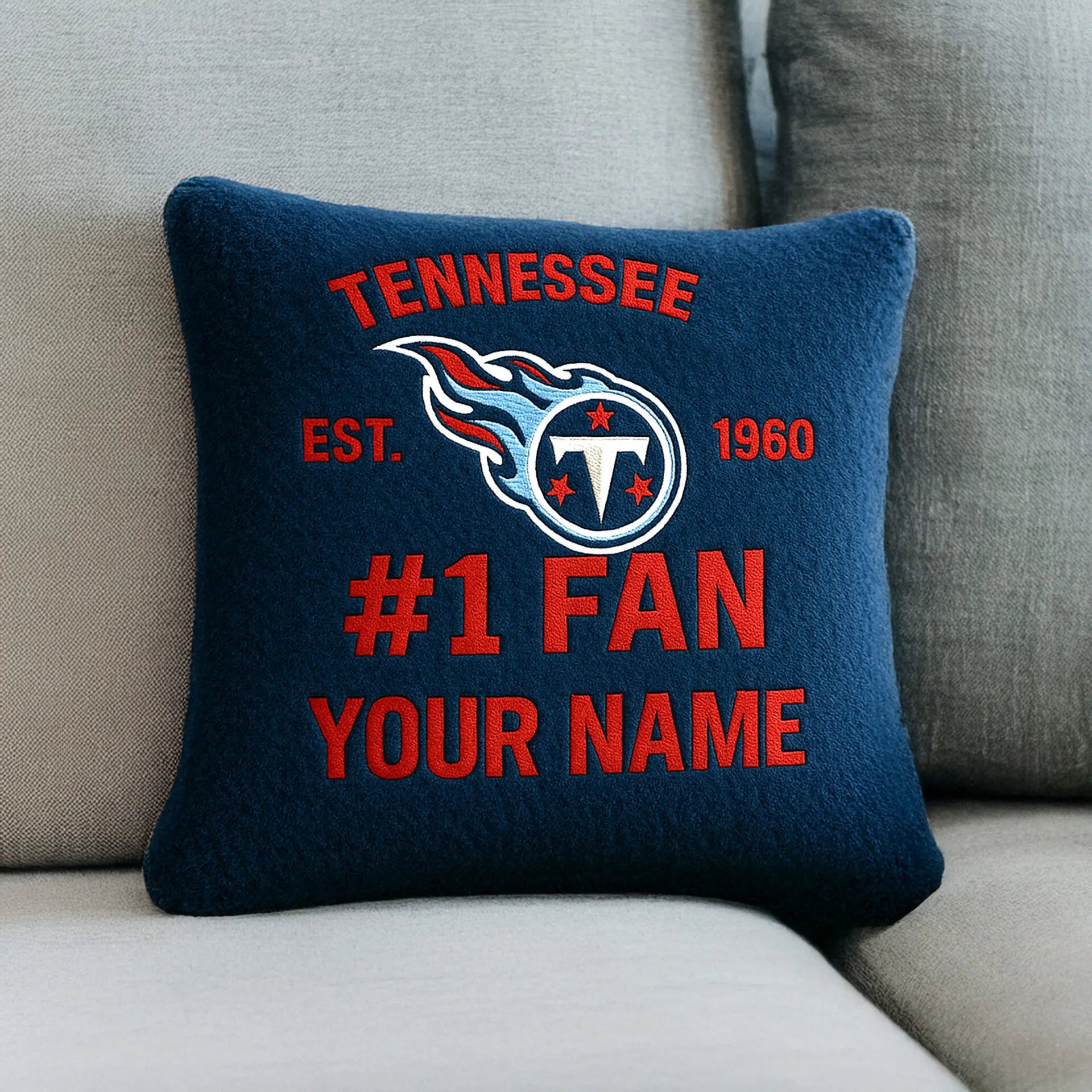 Tennessee Titans | Premium Custom Decorative Pillow TD – HuddleStyle.com - Main