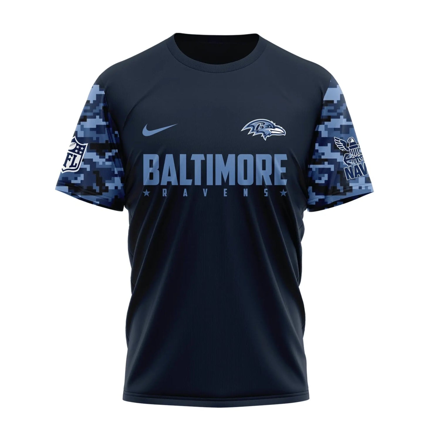 Baltimore Ravens | Premium Navy 250 Years 3D Shirt TD – HuddleStyle.com - Image 4