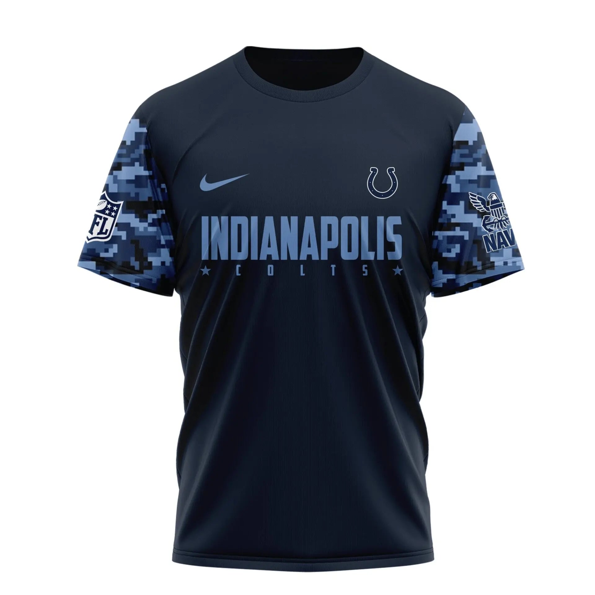 Indianapolis Colts | Premium Navy 250 Years 3D Shirt TD – HuddleStyle.com - Main