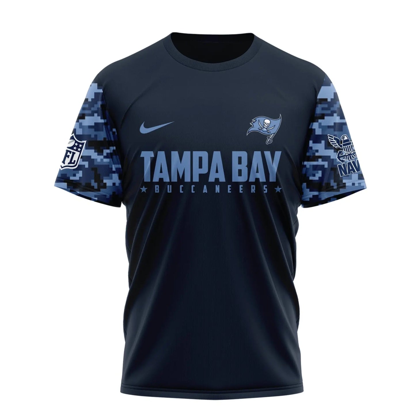 Tampa Bay Buccaneers | Premium Navy 250 Years 3D Shirt TD – HuddleStyle.com - Main