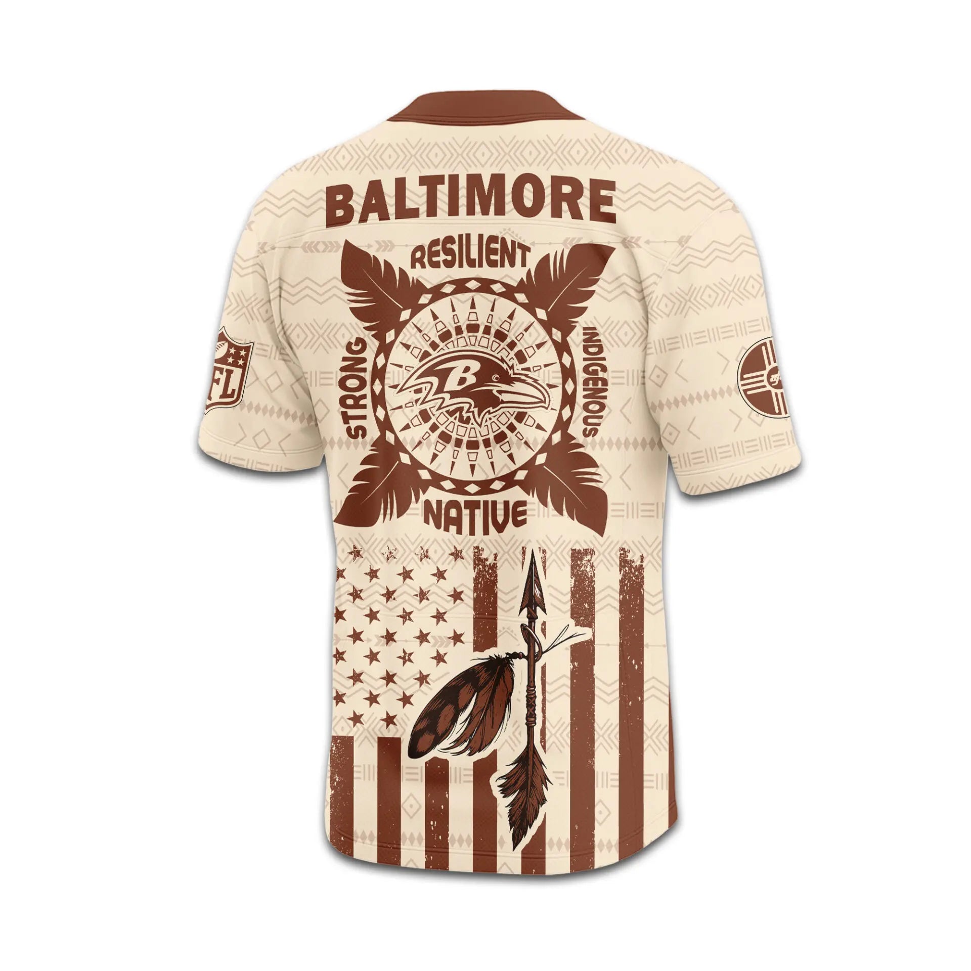 Baltimore Ravens | Premium Native American Jersey TD – HuddleStyle.com - Image 4