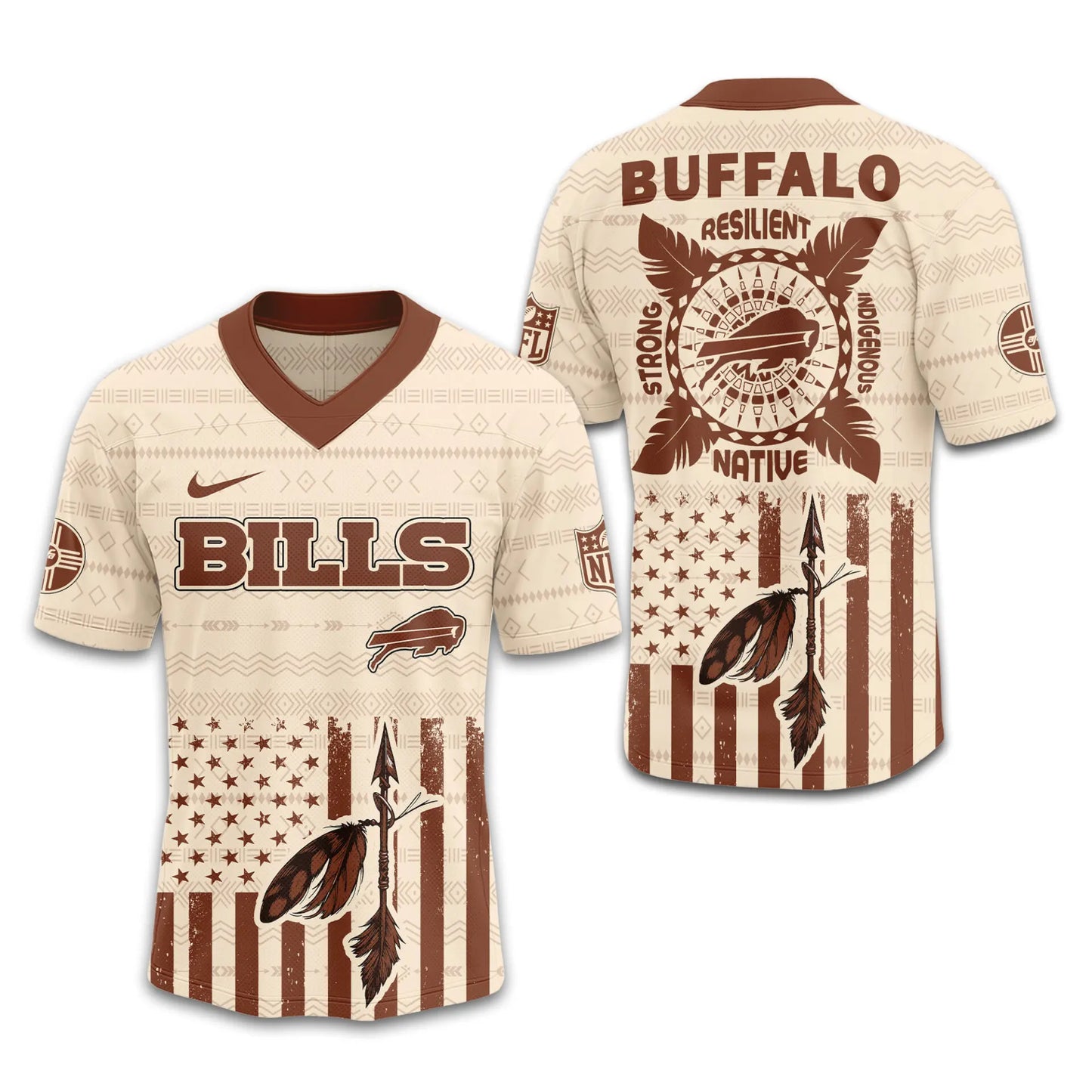 Buffalo Bills | Premium Native American Jersey TD – HuddleStyle.com - Image 2