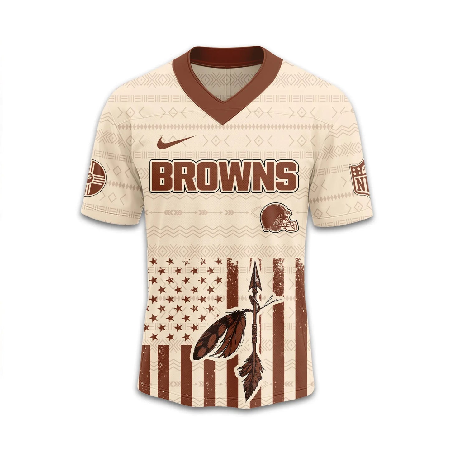 Cleveland Browns | Premium Native American Jersey TD – HuddleStyle.com - Image 3