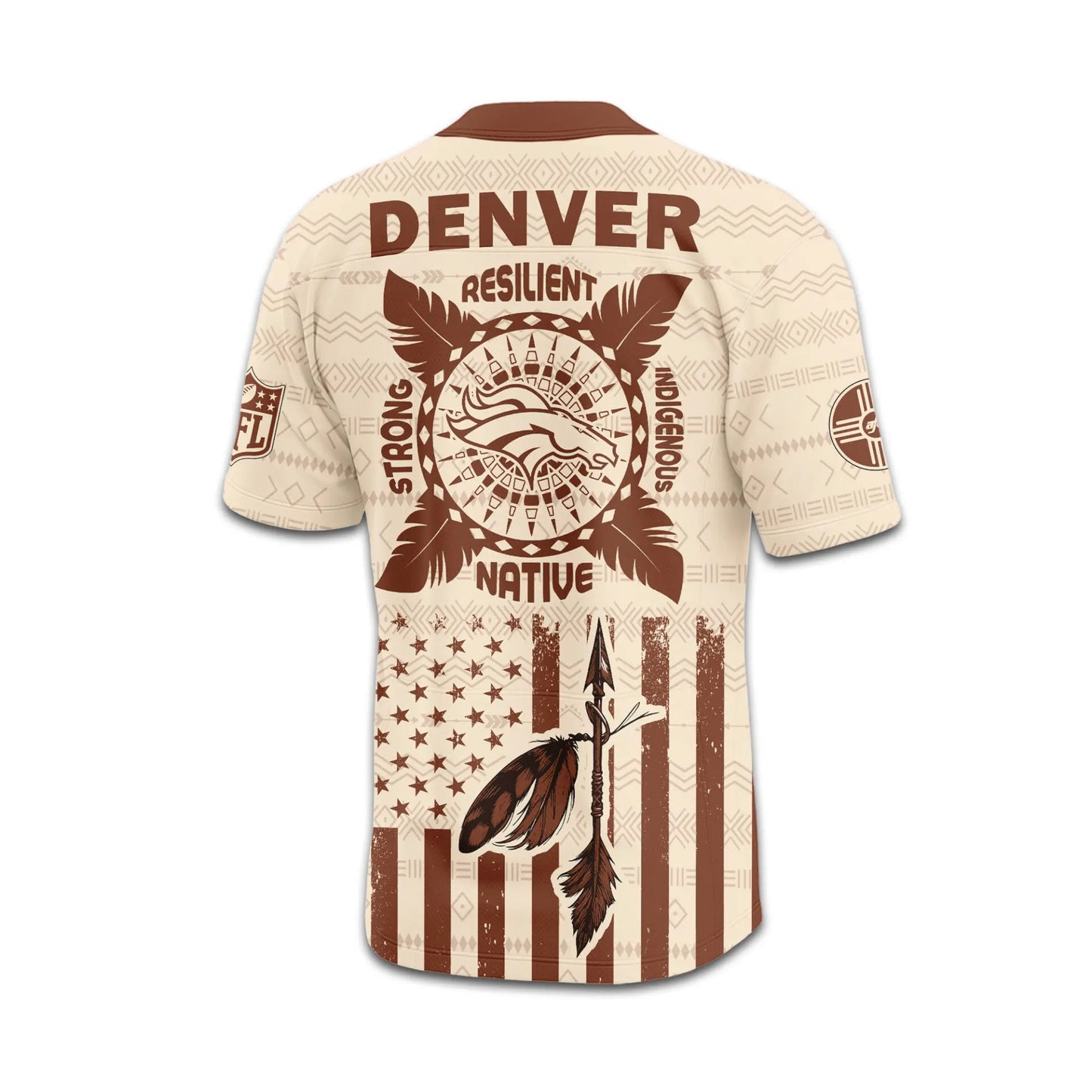 Denver Broncos | Premium Native American Jersey TD – HuddleStyle.com - Image 2