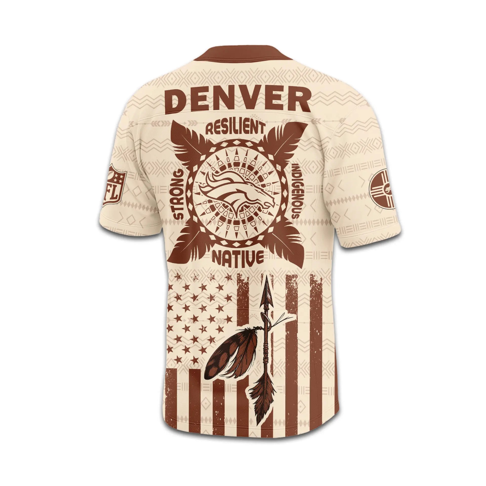Denver Broncos | Premium Native American Jersey TD – HuddleStyle.com - Image 2