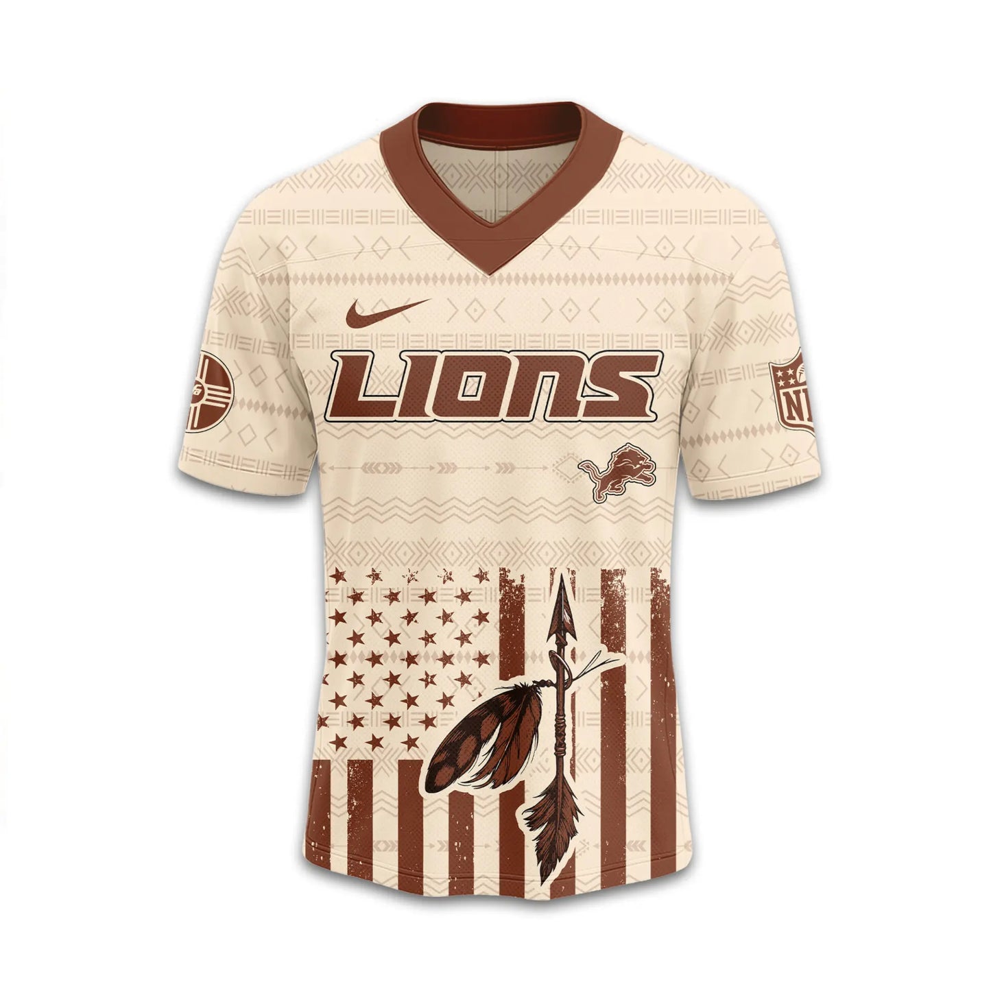 Detroit Lions | Premium Native American Jersey TD – HuddleStyle.com - Main