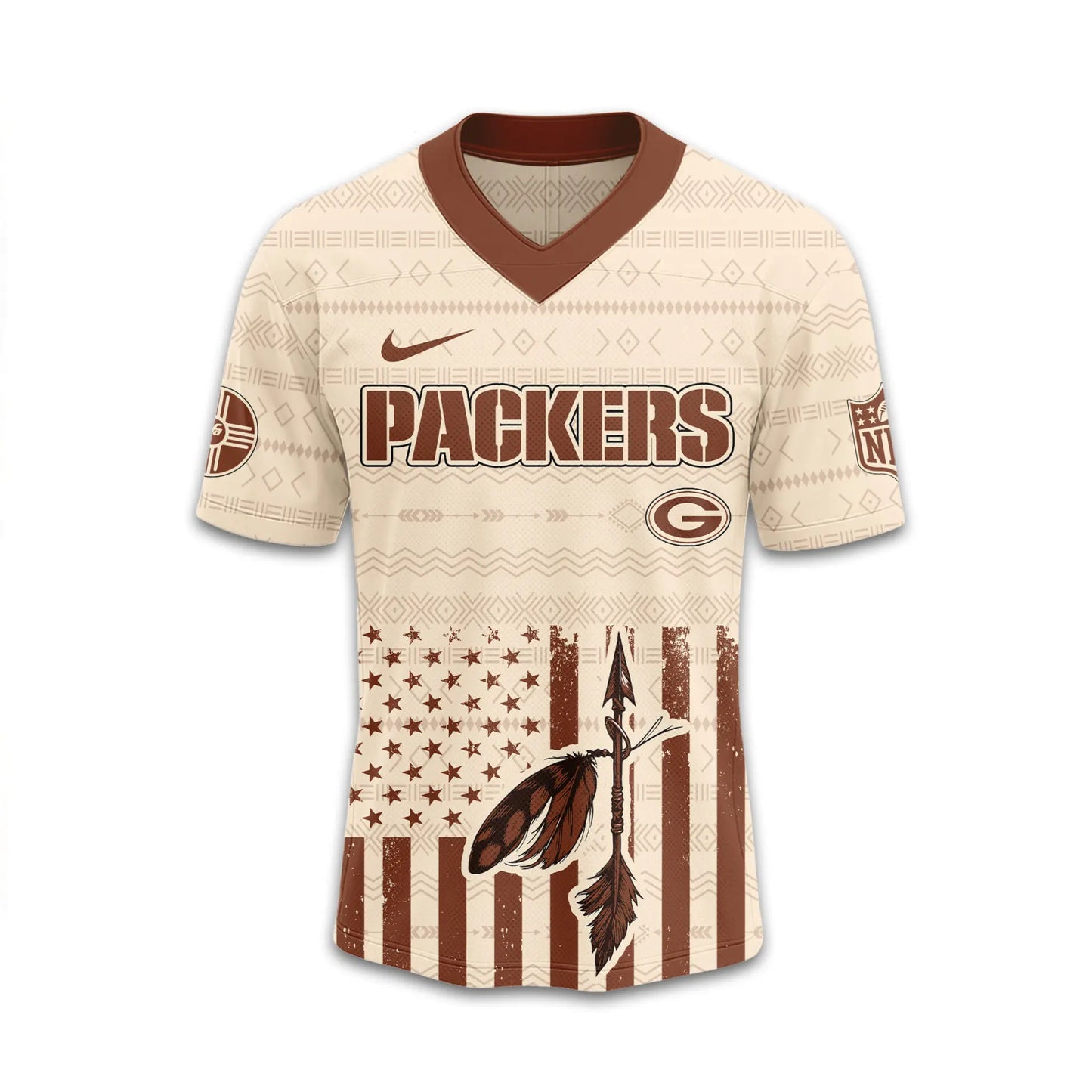 Green Bay Packers | Premium Native American Jersey TD – HuddleStyle.com - Image 2