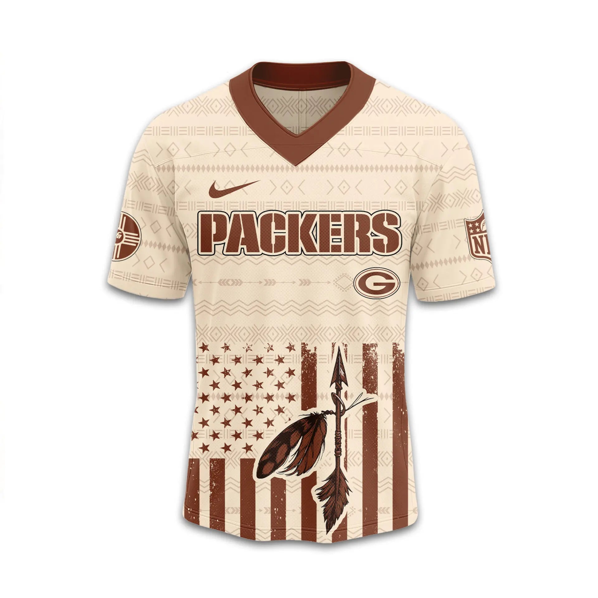 Green Bay Packers | Premium Native American Jersey TD – HuddleStyle.com - Image 2