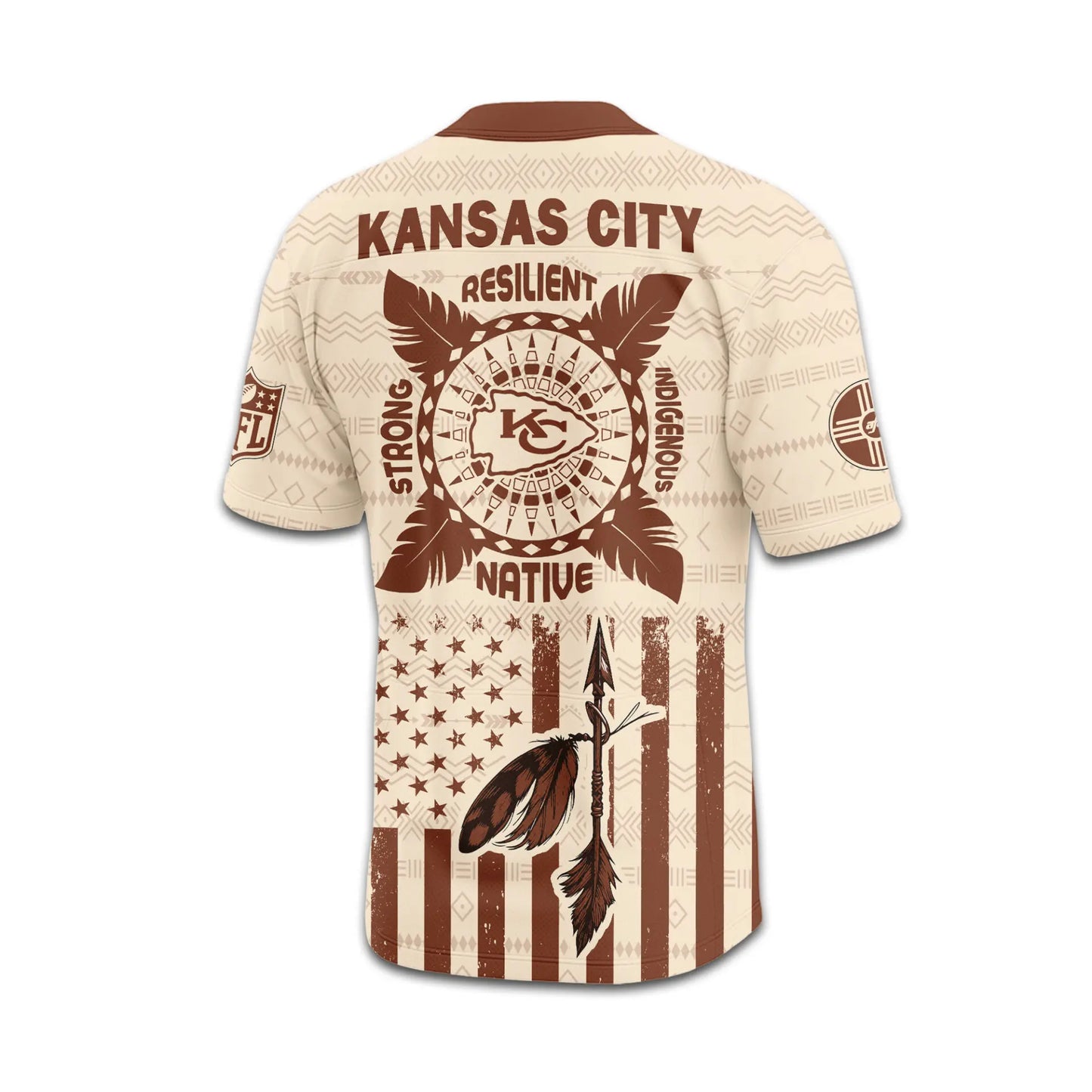 Kansas City Chiefs | Premium Native American Jersey TD – HuddleStyle.com - Image 2
