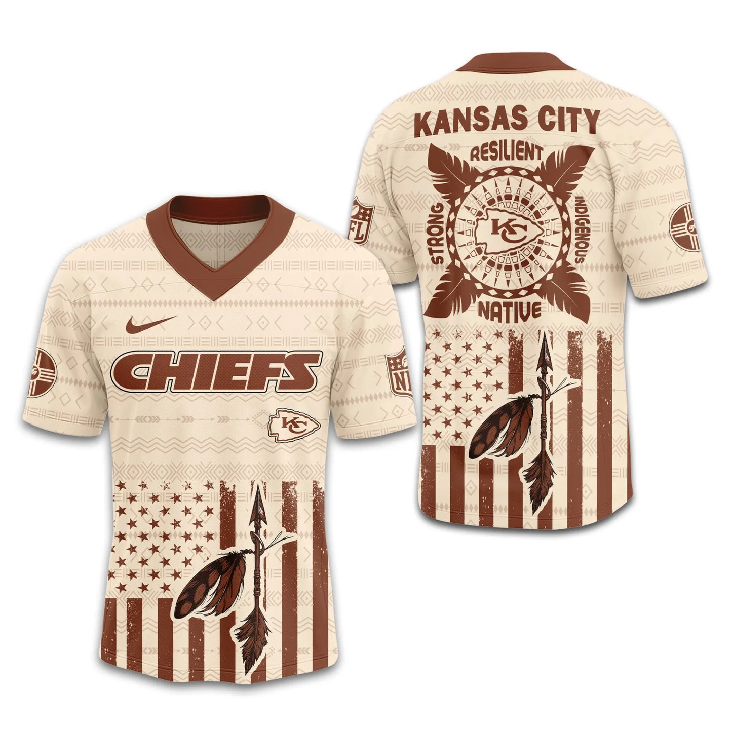 Kansas City Chiefs | Premium Native American Jersey TD – HuddleStyle.com - Main