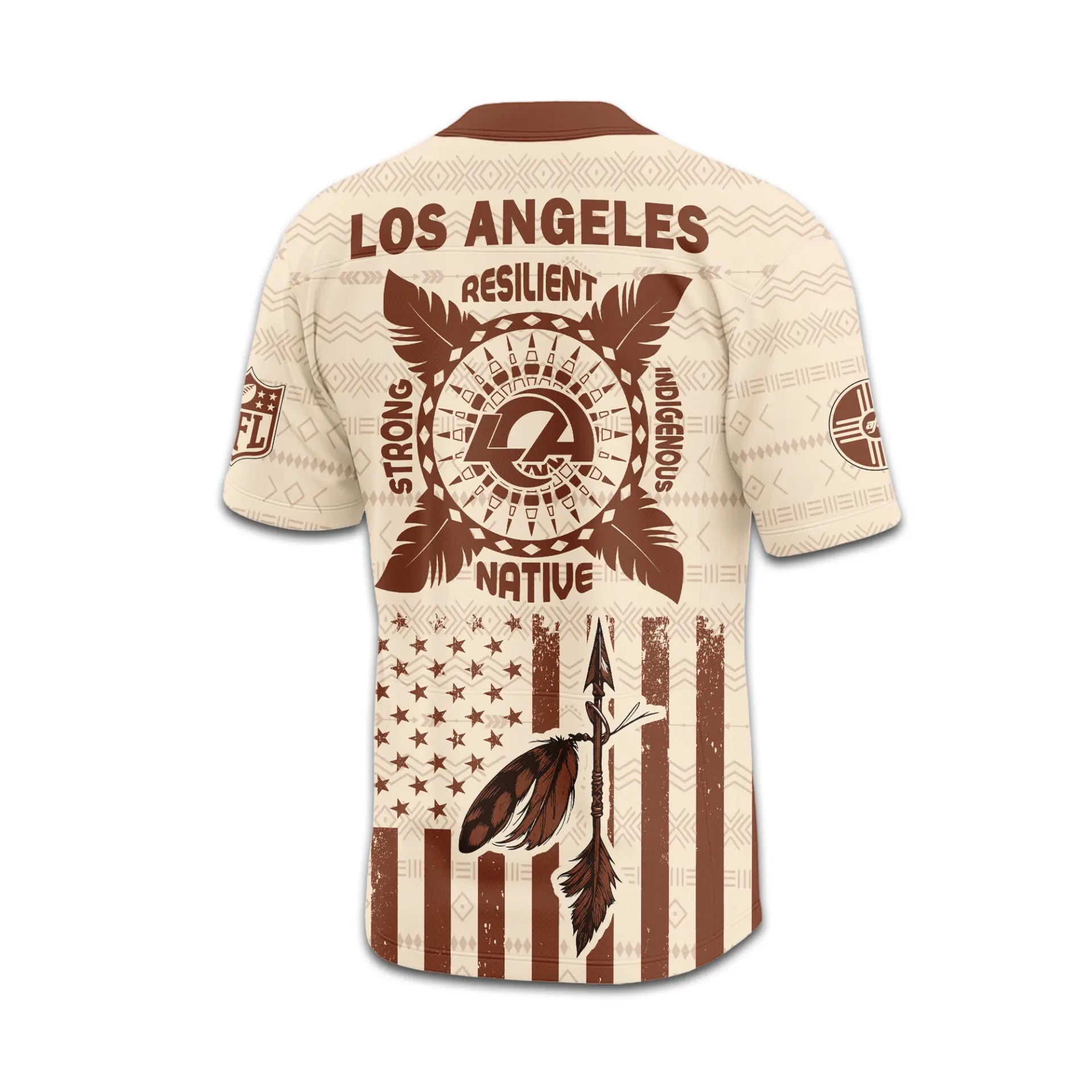 Los Angeles Rams | Premium Native American Jersey TD – HuddleStyle.com - Image 3