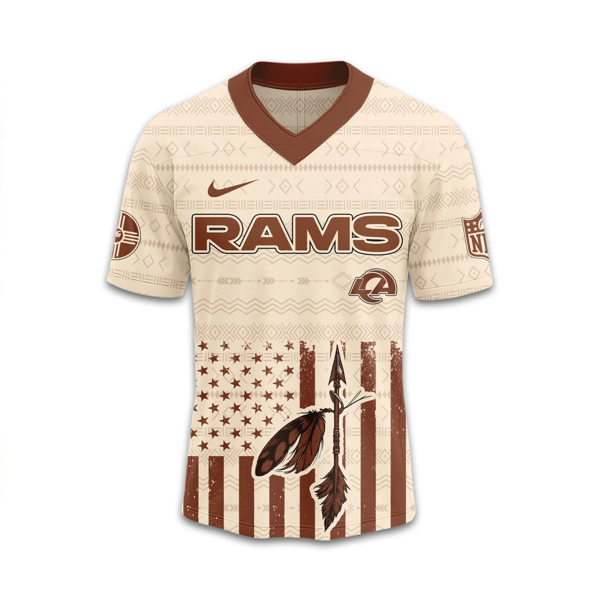 Los Angeles Rams | Premium Native American Jersey TD – HuddleStyle.com - Image 2