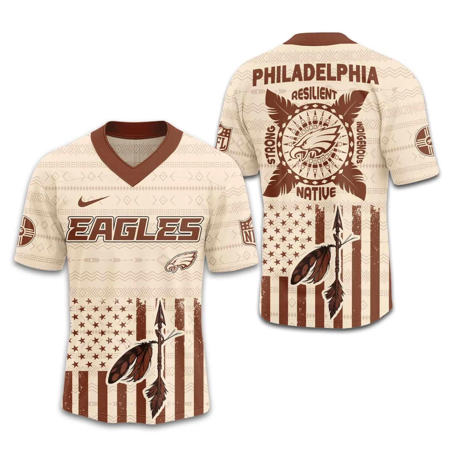 Philadelphia Eagles | Premium Native American Jersey TD – HuddleStyle.com - Image 2