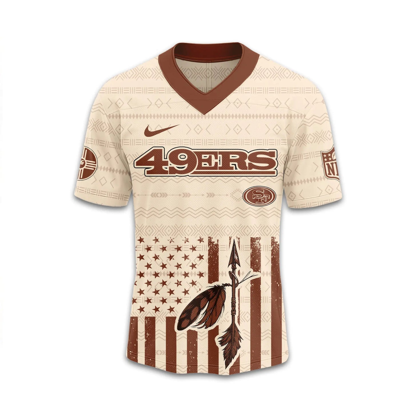 San Francisco 49ers | Premium Native American Jersey TD – HuddleStyle.com - Image 4