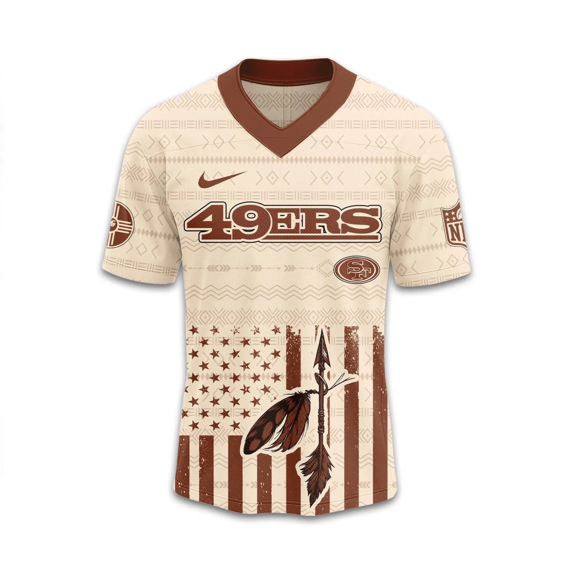 San Francisco 49ers | Premium Native American Jersey TD – HuddleStyle.com - Image 4