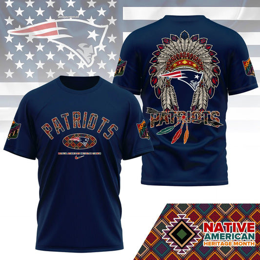New England Patriots |Premium Native American Heritage Month 3D Shirt NY – HuddleStyle.com - Main