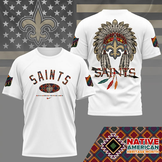 New Orleans Saints |Premium Native American Heritage Month 3D Shirt NY – HuddleStyle.com - Main
