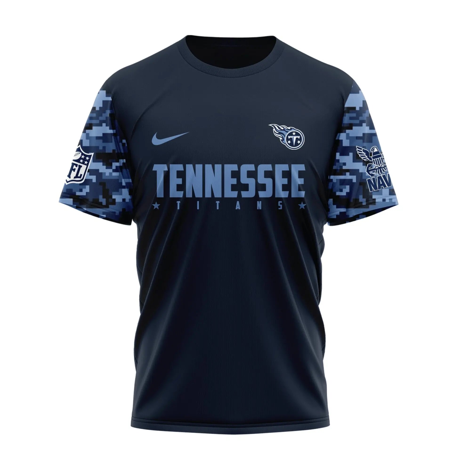 Tennessee Titans | Premium Navy 250 Years 3D Shirt TD – HuddleStyle.com - Main