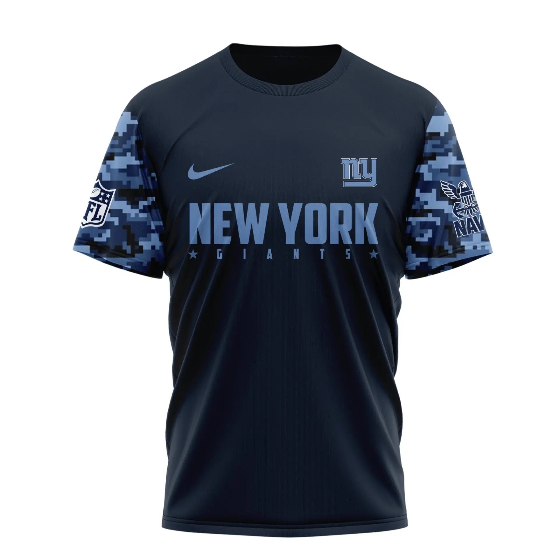 New York Giants | Premium Navy 250 Years 3D Shirt TD – HuddleStyle.com - Image 2
