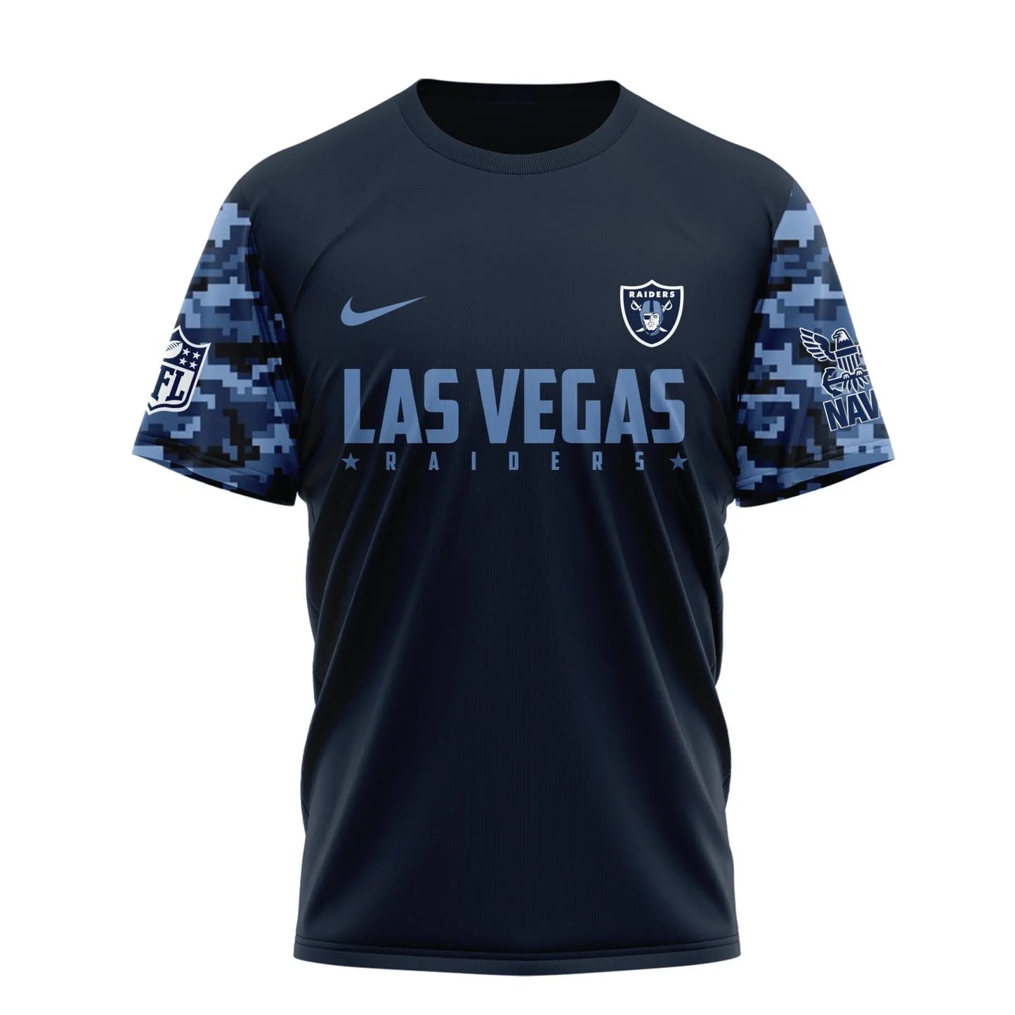Las Vegas Raiders | Premium Navy 250 Years 3D Shirt TD – HuddleStyle.com - Image 3