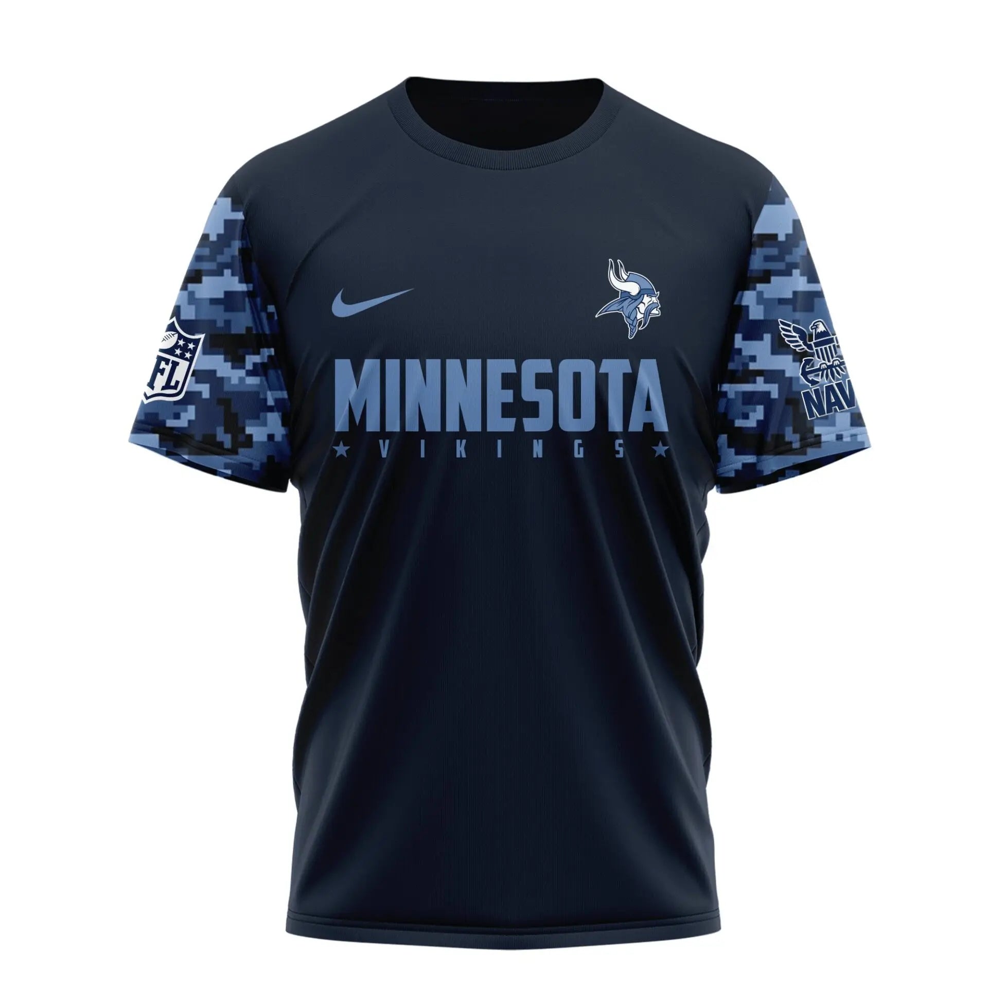 Minnesota Vikings | Premium Navy 250 Years 3D Shirt TD – HuddleStyle.com - Main