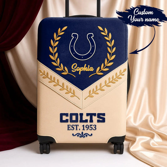 Indianapolis Colts | Premium Personalized Luggage Cover TD – HuddleStyle.com - Main