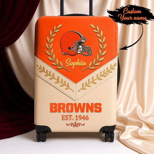 Cleveland Browns | Premium Personalized Luggage Cover TD – HuddleStyle.com - Main