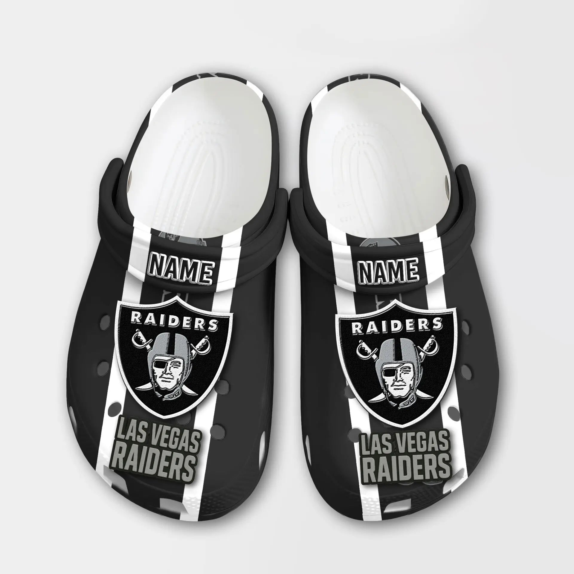 Las Vegas Raiders | PREMIUM NFL CLOGS TD – HuddleStyle.com - Image 2