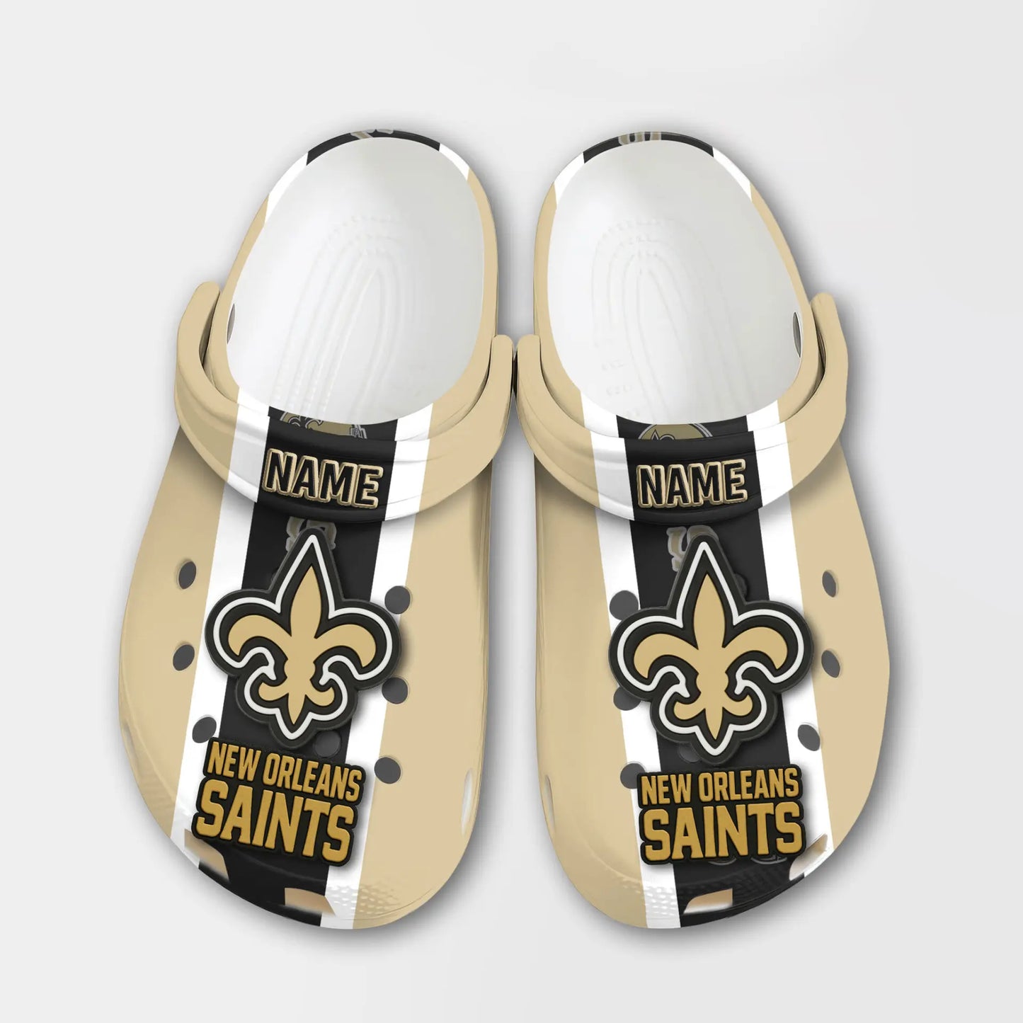 New Orleans Saints | PREMIUM NFL CLOGS TD – HuddleStyle.com - Main